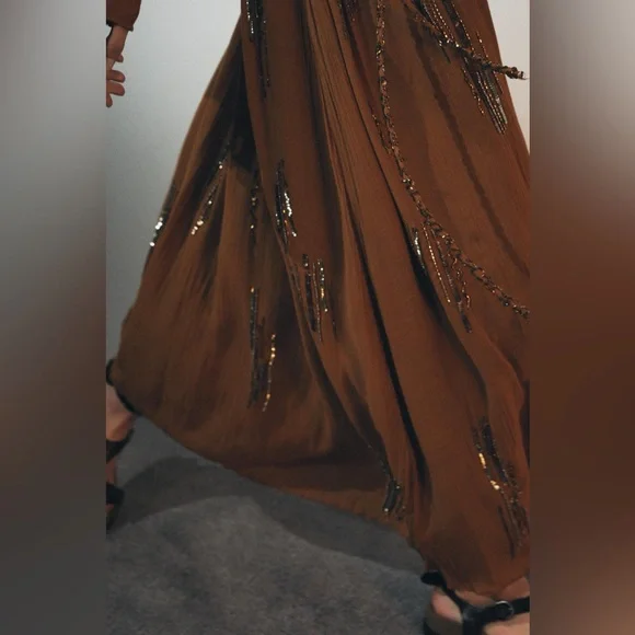 ZARA ZW COLLECTION BEADED DRESS - Picture 12 of 16